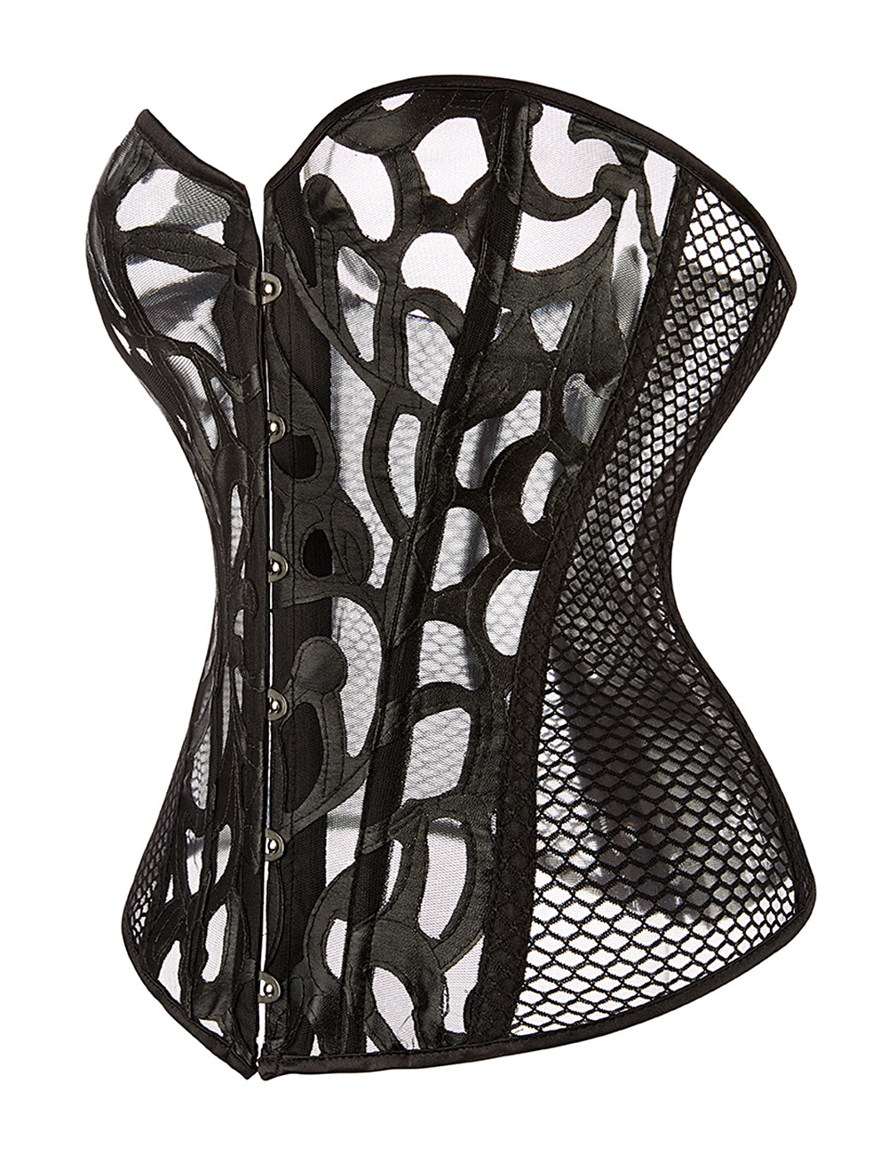 by LUANA - FORTALEZA Transparent Hollow Net Corsage med Trusse (A2233|XS|2XL)