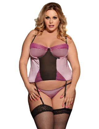 by LUANA - BERGEN Corset med Trusse og Hofteholder (R80395|One size | Queen size I 1XL)