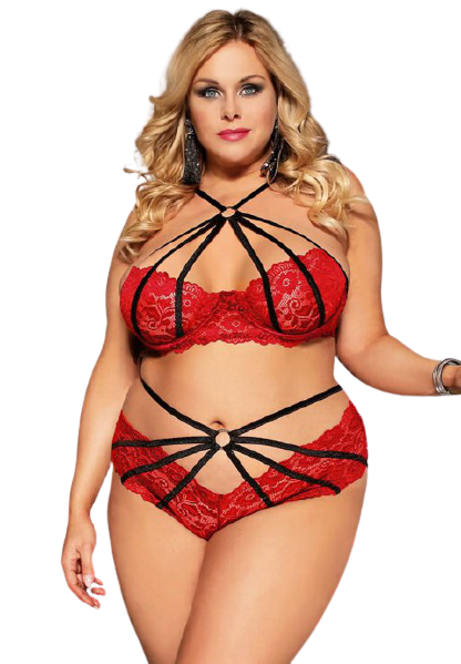 by LUANA - NAPOLI BH Sæt med Kryds Straps (R80577-2| One size | Queen size)