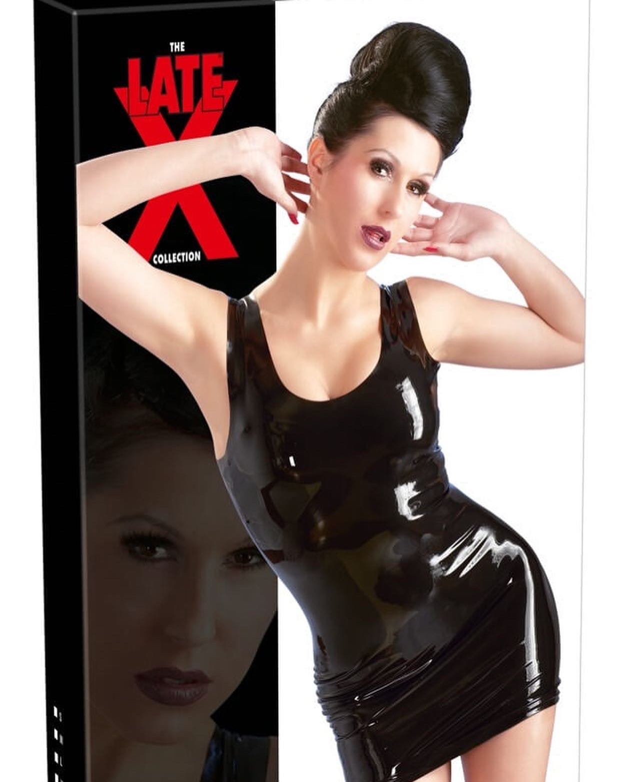 Late X - Latex Minidress - Sort